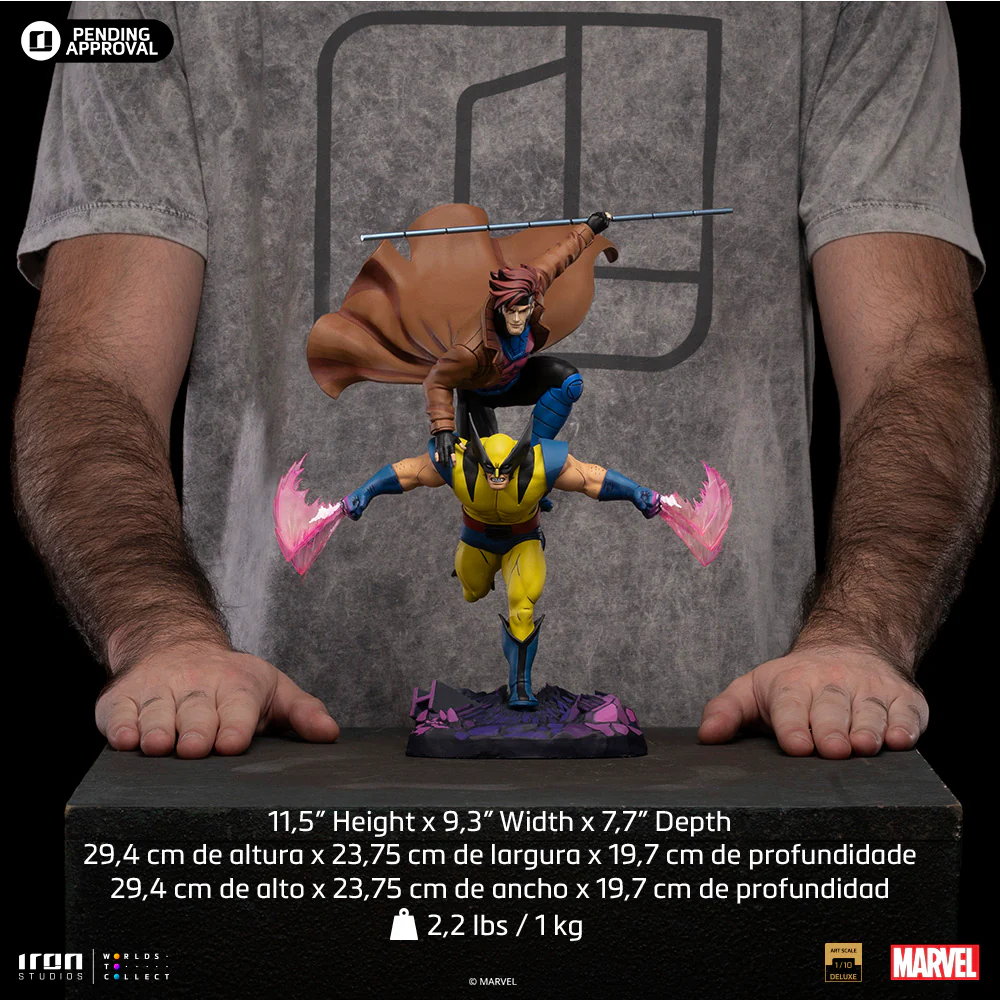 Statue Gambit and Wolverine  XMen '97  Art Scale 1/10  Iron Studios - Image 11